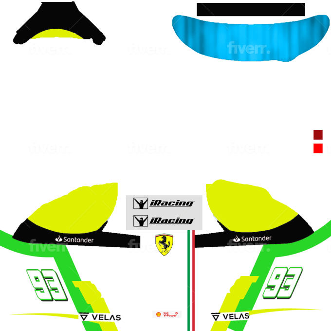 Design a custom iracing helmet and driver suit by Connor leece